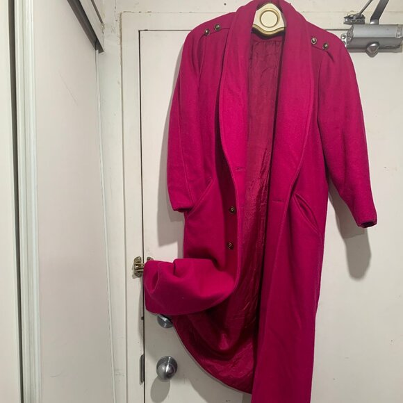 VINTAGE FOXRUN BY BALIMEL DOUBLE BREAST WOOL TRENCH COATS SIZE M - Picture 4 of 14